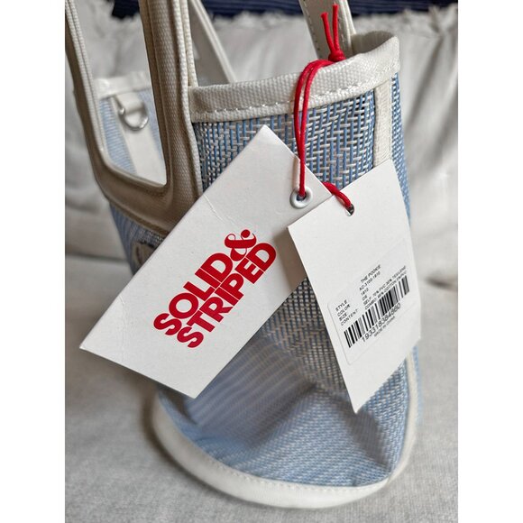 Solid & Striped The Pookie Mini Tote Bag - Sky Mesh - Picture 12 of 16